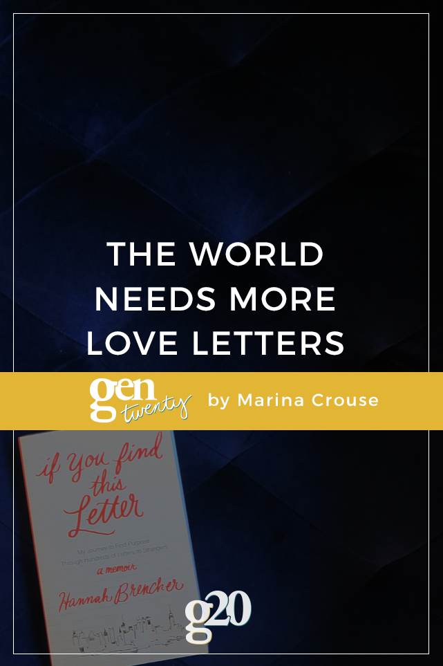 The world really does need more love letters.
