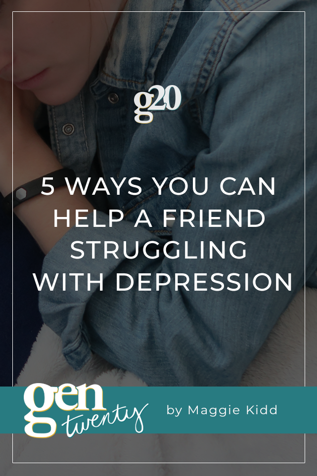 5 Ways You Can Help A Friend Struggling With Depression (girl laying on couch with title overlaid)