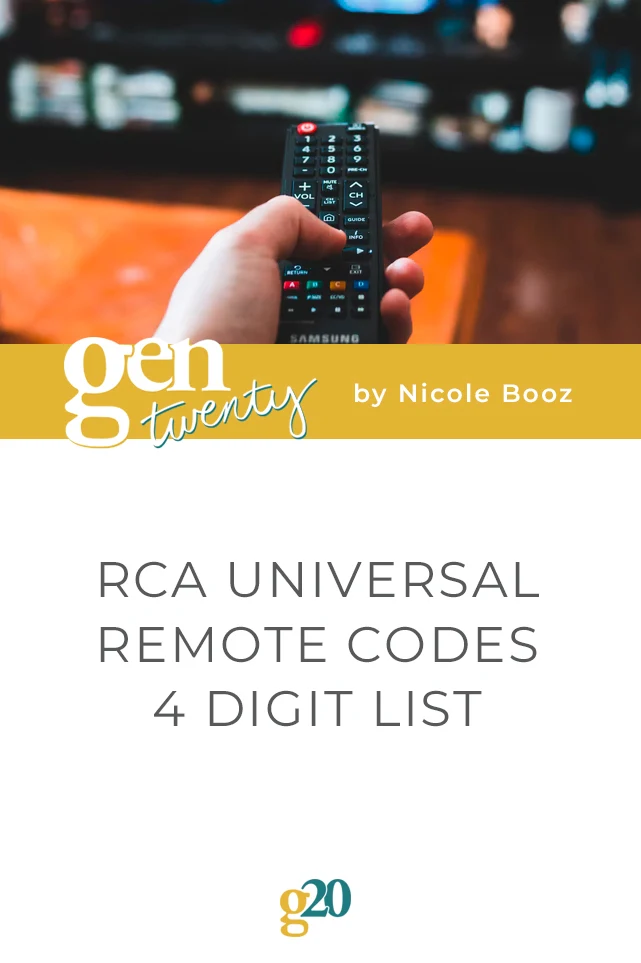 bioscoop adverteren Wie RCA Universal Remote Codes List 4 Digit - GenTwenty