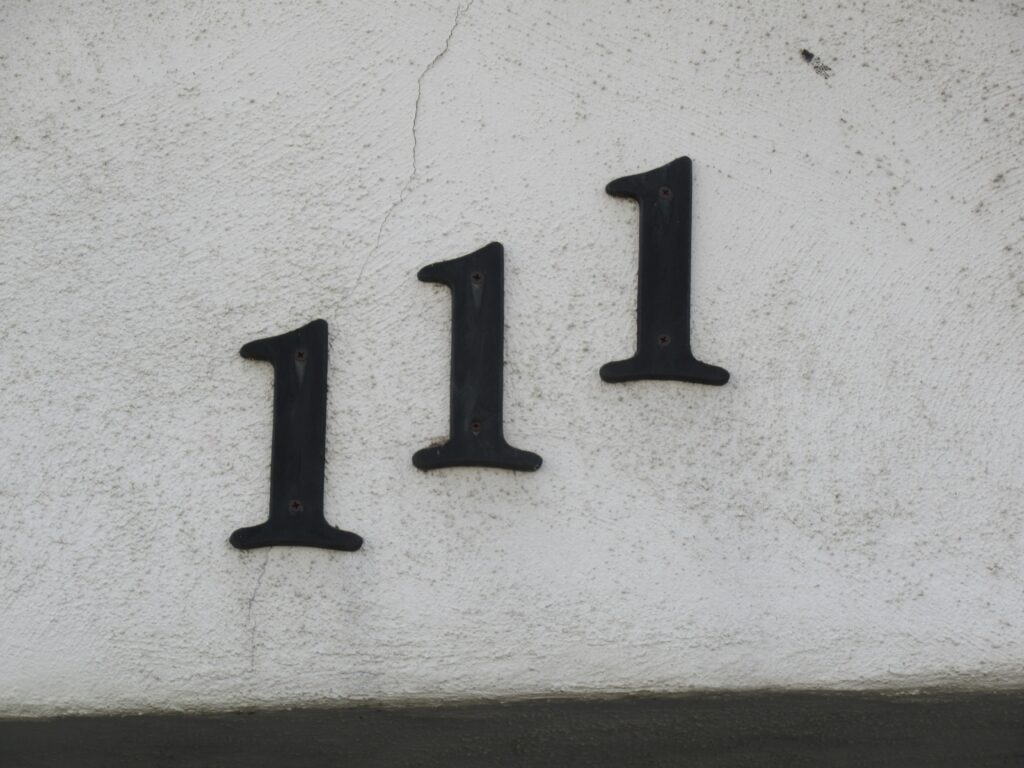 111 on a building