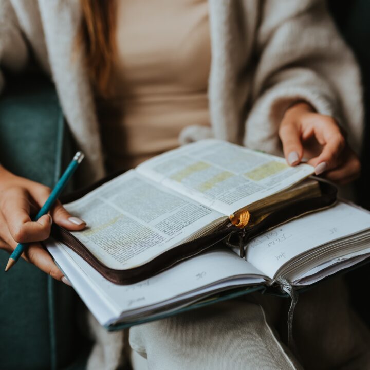 woman reading her bible