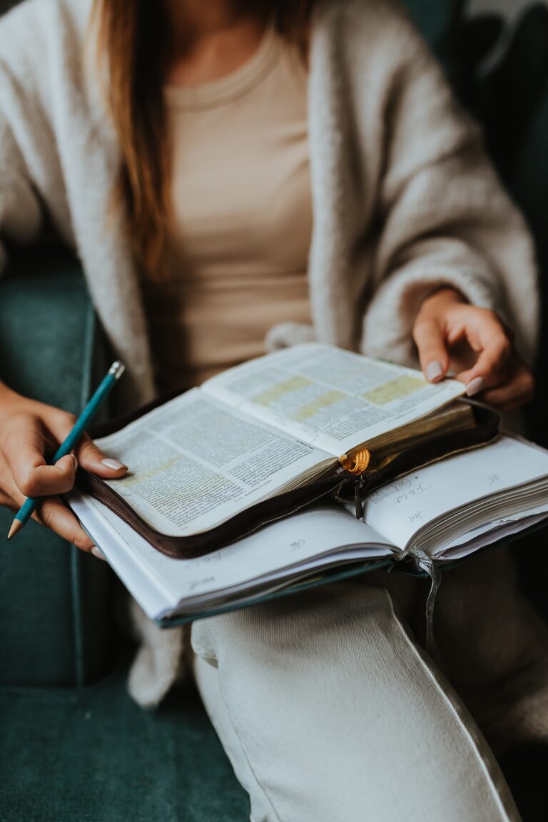 woman reading her bible