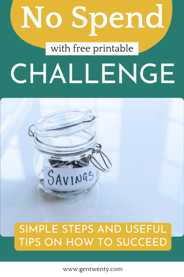 Without Spend FREE No Spend January Printable and How To Succeed - GenTwenty