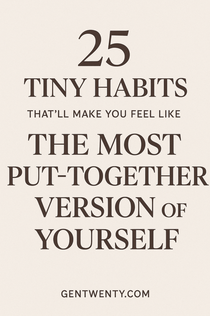 25 Tiny Habits That Make You Feel Like You Have Your Life Together