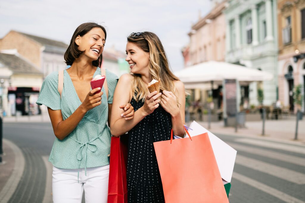 friends eating ice cream