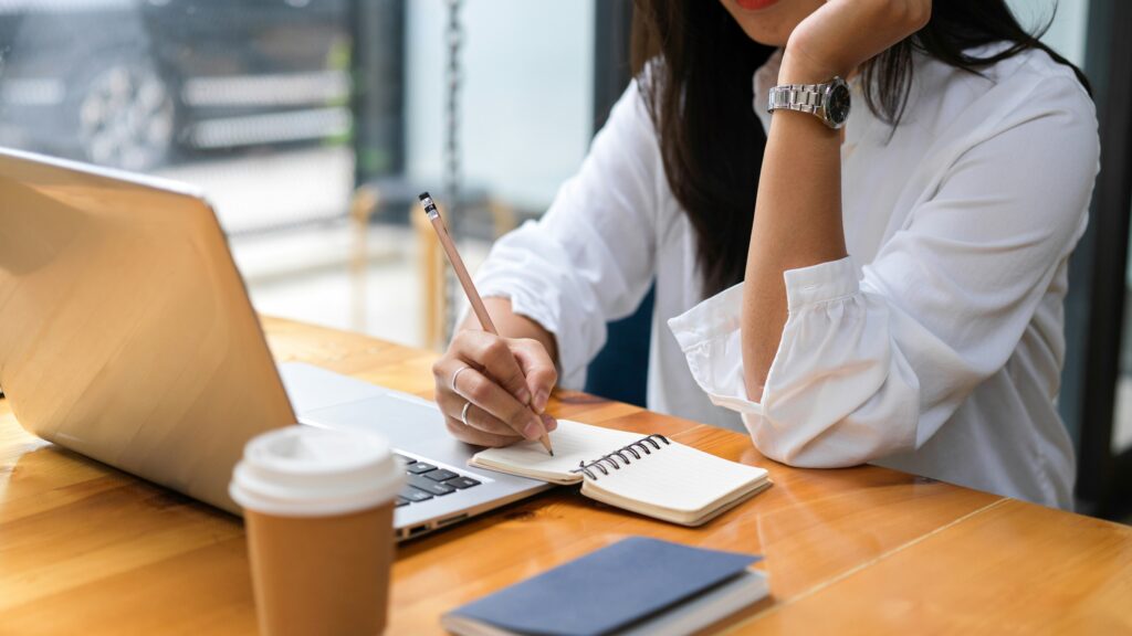 making a list of potential employment choices