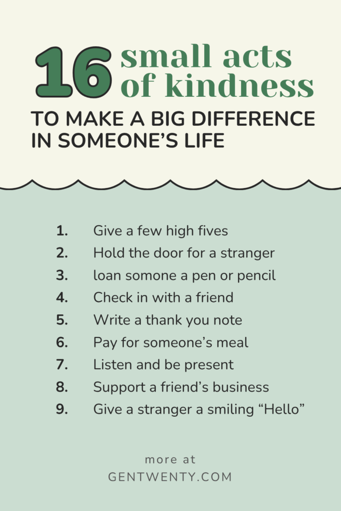 ways to spread generosity and care