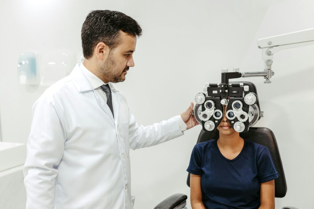 eye check as part of a comprehensive healthcare program