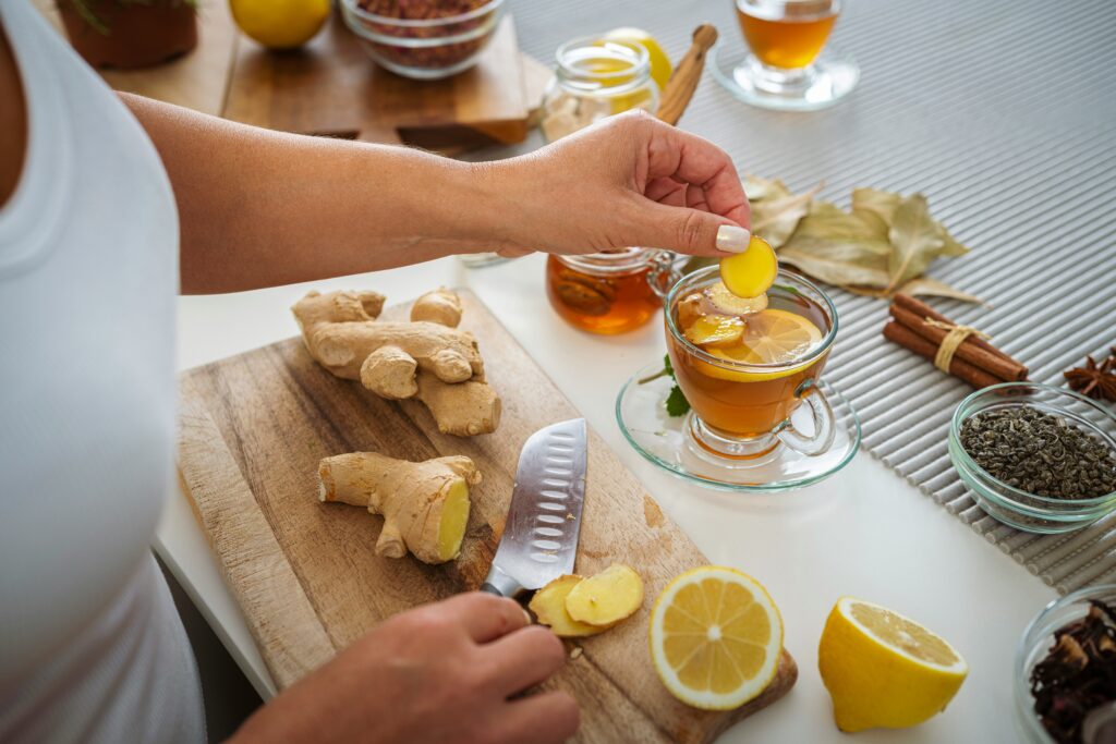 slowing down to make tea for relaxing and grounding