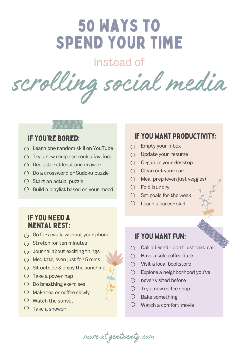 better ways to spend your time off of your phone