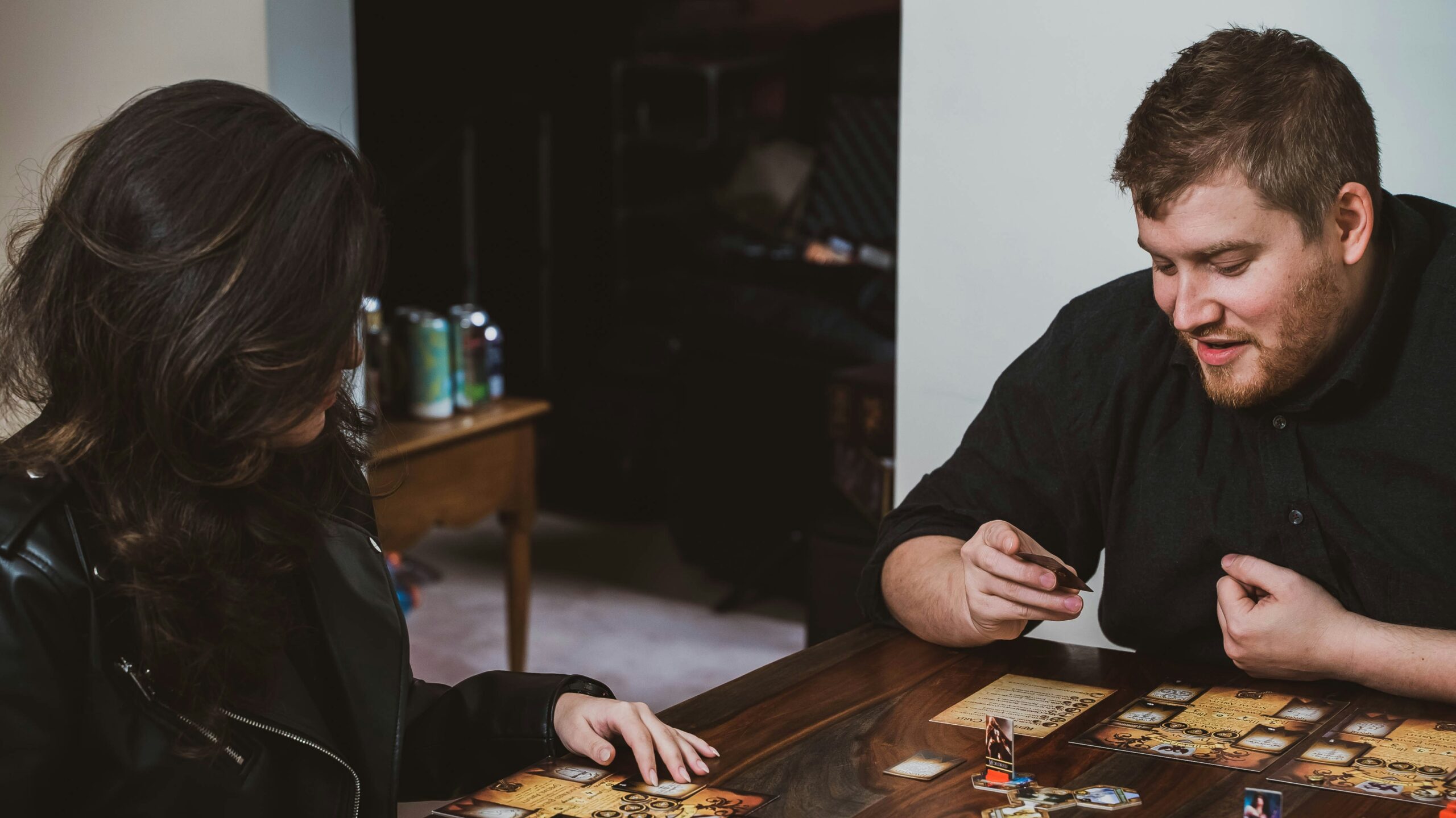 friends playing a board game