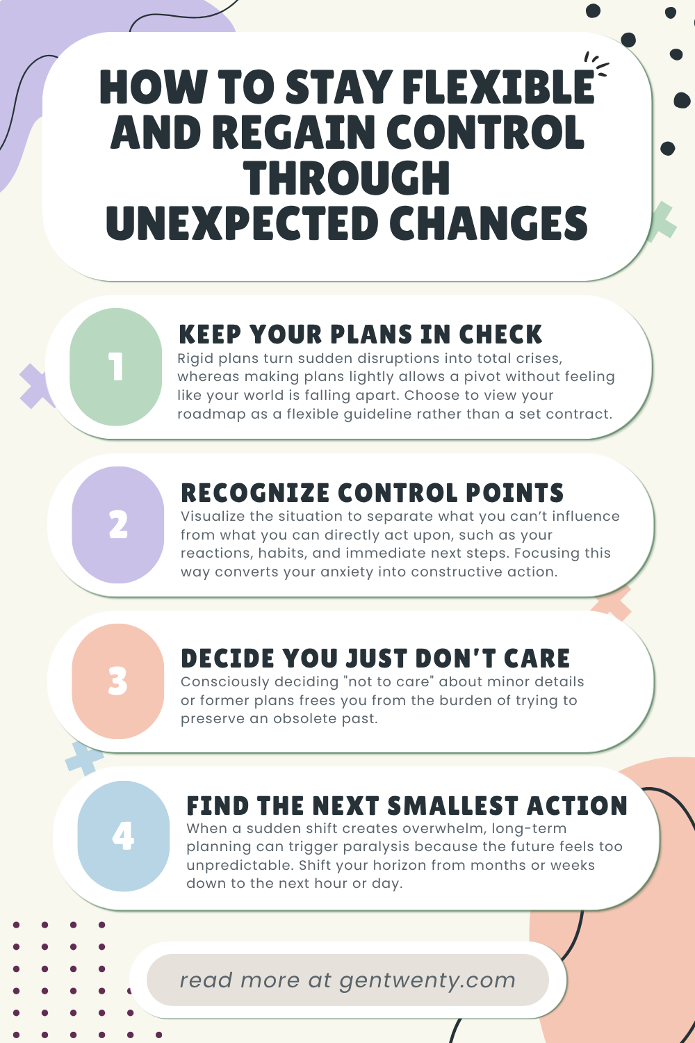 ways to keep plans in check and act on what you can control